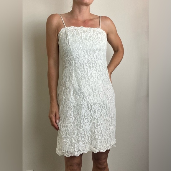 Gunne Sax Dresses & Skirts - Vintage 80s 90s Deadstock Scott McClintock Gunne Sax White Mini Bridal Dress 6